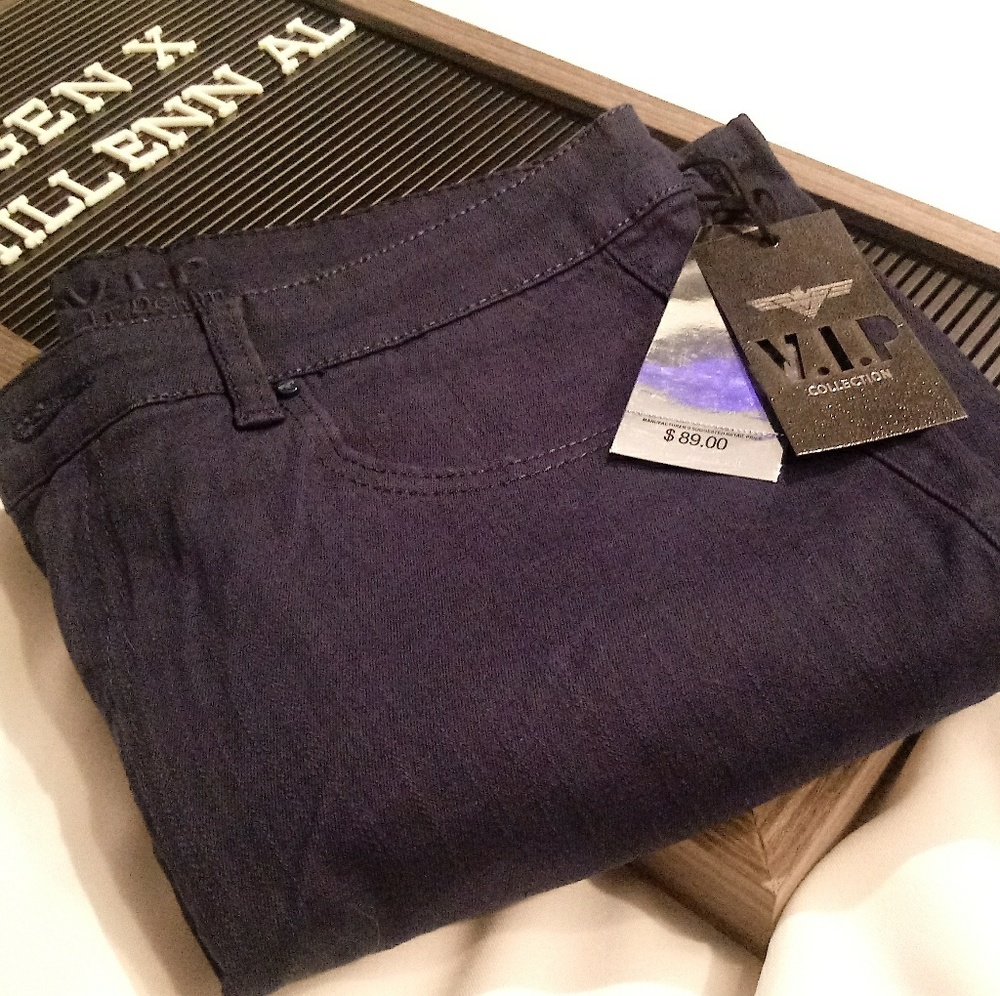 Men's V.I.P. Collectio Navy Skinny Fit Jeans 34/30
